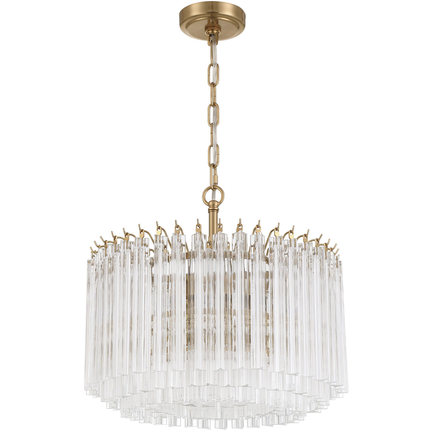 Lofton 5 Light 18 inch Aged Brass Chandelier Ceiling Light