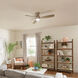 Bead 54 inch Brushed Stainless Steel with Silver Blades Ceiling Fan