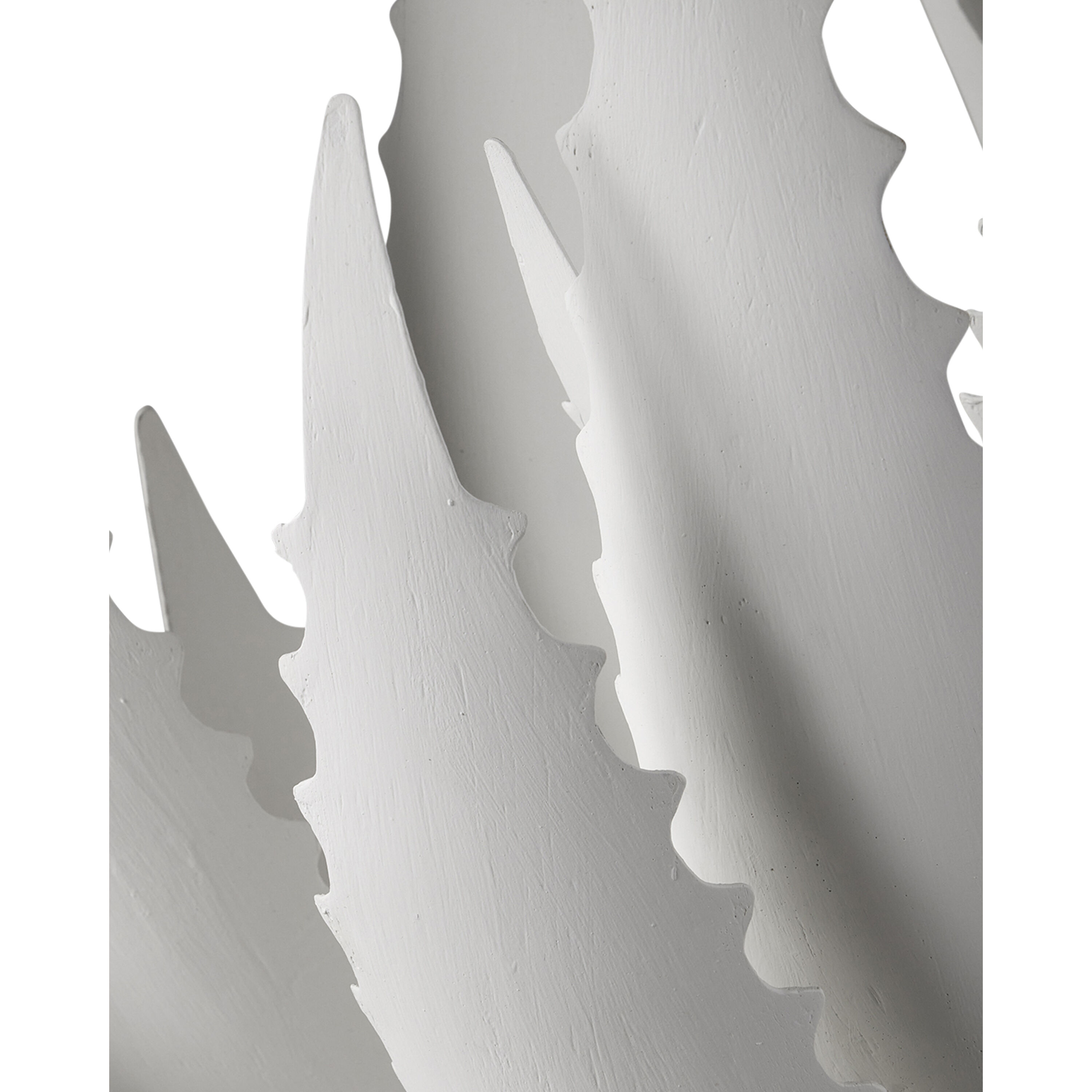 Agave 60.25 inch Gesso White and Mirror Console Table, Marjorie Skouras Collection