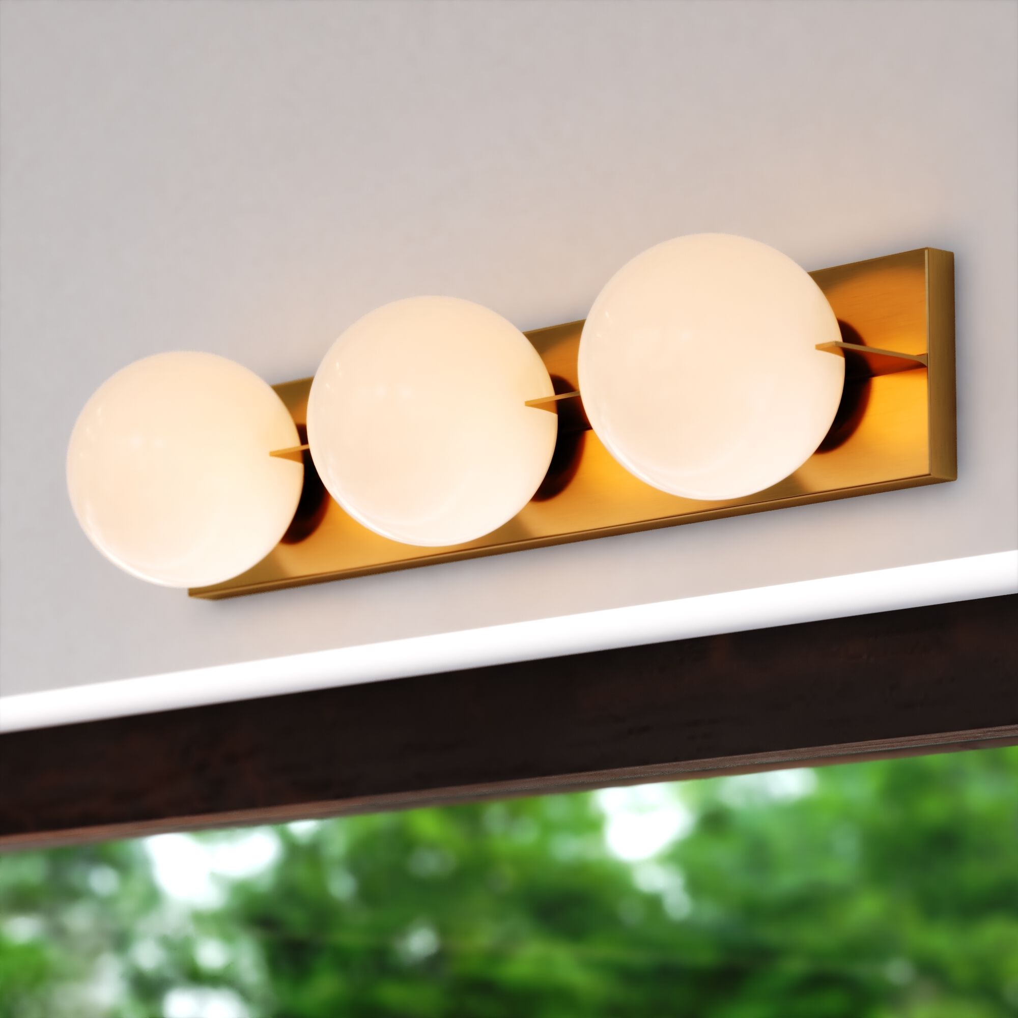 Parkview LED 24 inch Satin Brass Bathroom Light Wall Light