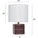 Matilda 18 inch 100 watt Burgundy Table Lamp Portable Light