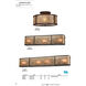 Rishley 3 Light 13 inch Aged Bronze Semi Flush Mount Ceiling Light