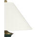 Claude 31.25 inch 150 watt Green and Antique Brass Table Lamp Portable Light
