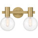 Wright 2 Light 15.50 inch Bathroom Vanity Light