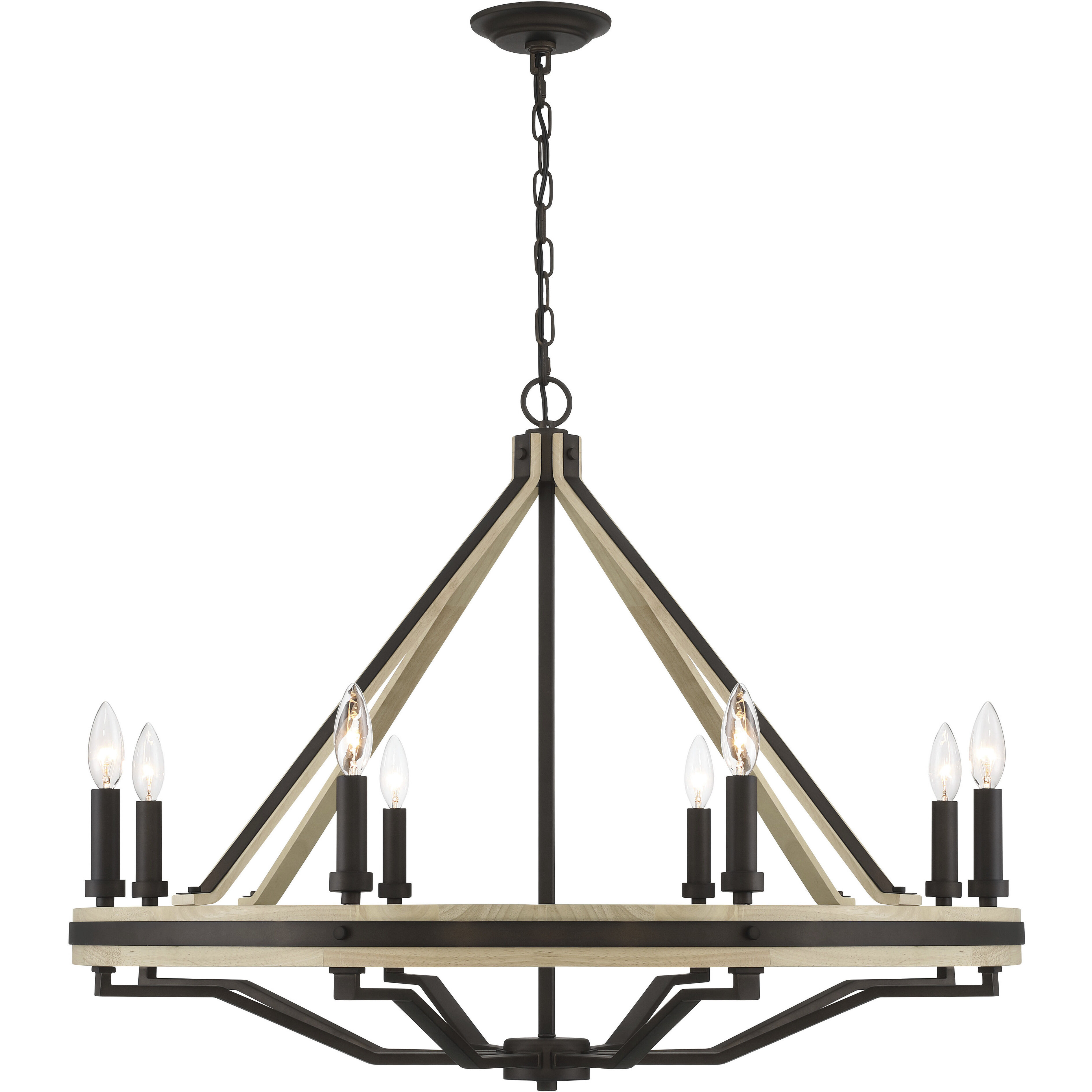 Sonoma 8 Light 34 inch Dark Bronze Chandelier Ceiling Light