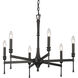 Landon 26 inch 60.00 watt Matte Black Chandelier Ceiling Light