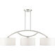 Meridian 3 Light 51 inch Brushed Nickel Linear Chandelier Ceiling Light
