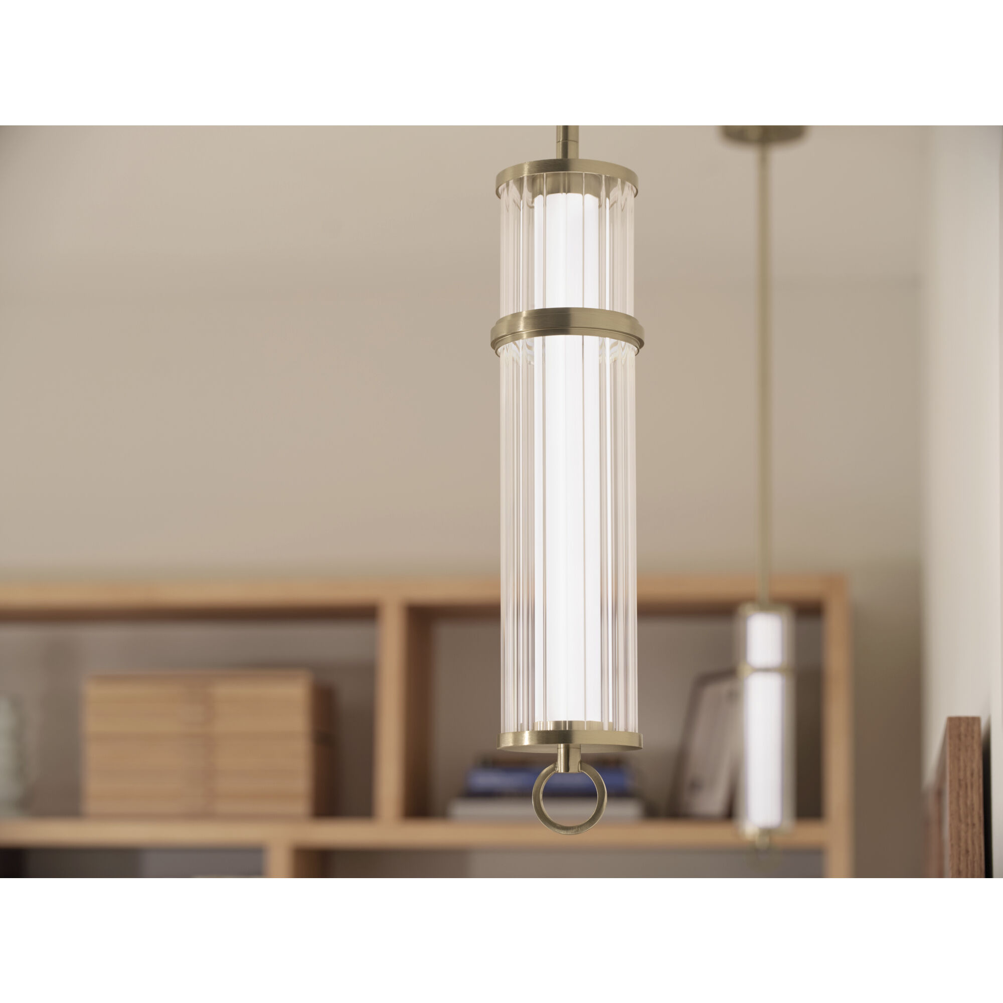 Riven LED Champagne Bronze Mini Pendant Ceiling Light