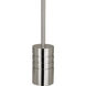 Campbell 27 inch 100.00 watt Polished Nickel Table Lamp Portable Light in Anna Black with Silver