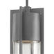 Shelter LED 6 inch Hematite Outdoor Hanging Lantern
