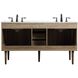 Cyrus 60 X 22 X 34 inch Natural Oak Vanity Sink Set