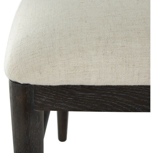 Vira Black / Cerused Forest Black / Linen / Matte Gold Brass Occasional Chair