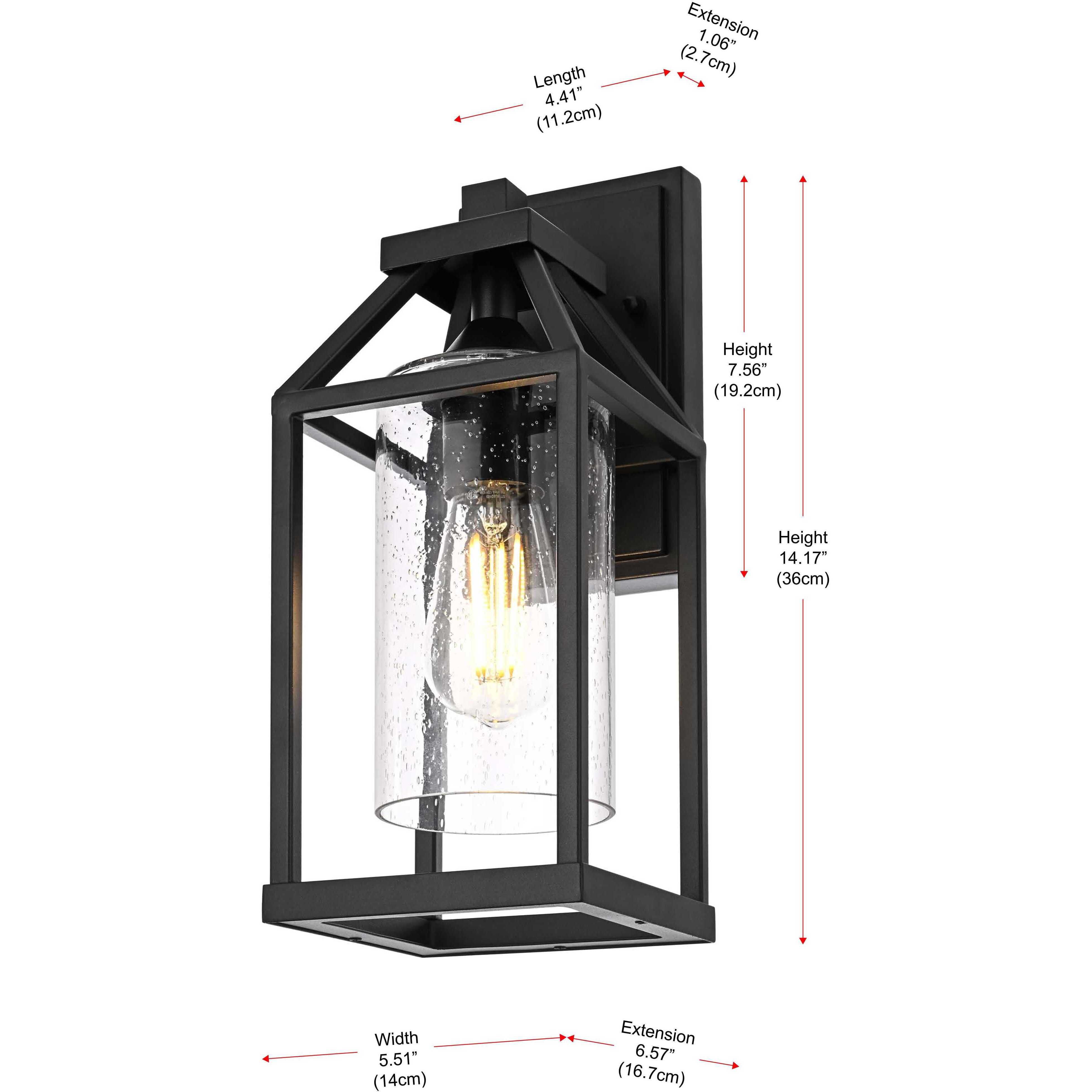 Zora 1 Light 14 inch Black Outdoor Wall Sconce