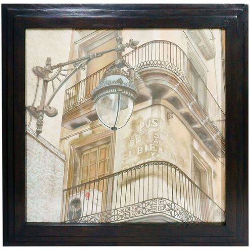Balcony Beige with Antique Smoke Framed Wall Art