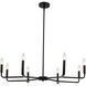Colette 8 Light 32 inch Matte Black Chandelier Ceiling Light