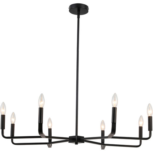 Colette 8 Light 32 inch Matte Black Chandelier Ceiling Light