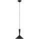 Visual Comfort Signature Collection AERIN Rosetta LED 12 inch Matte Black and Polished Nickel Pendant Ceiling Light, Medium ARN5540BLK/PN - Open Box