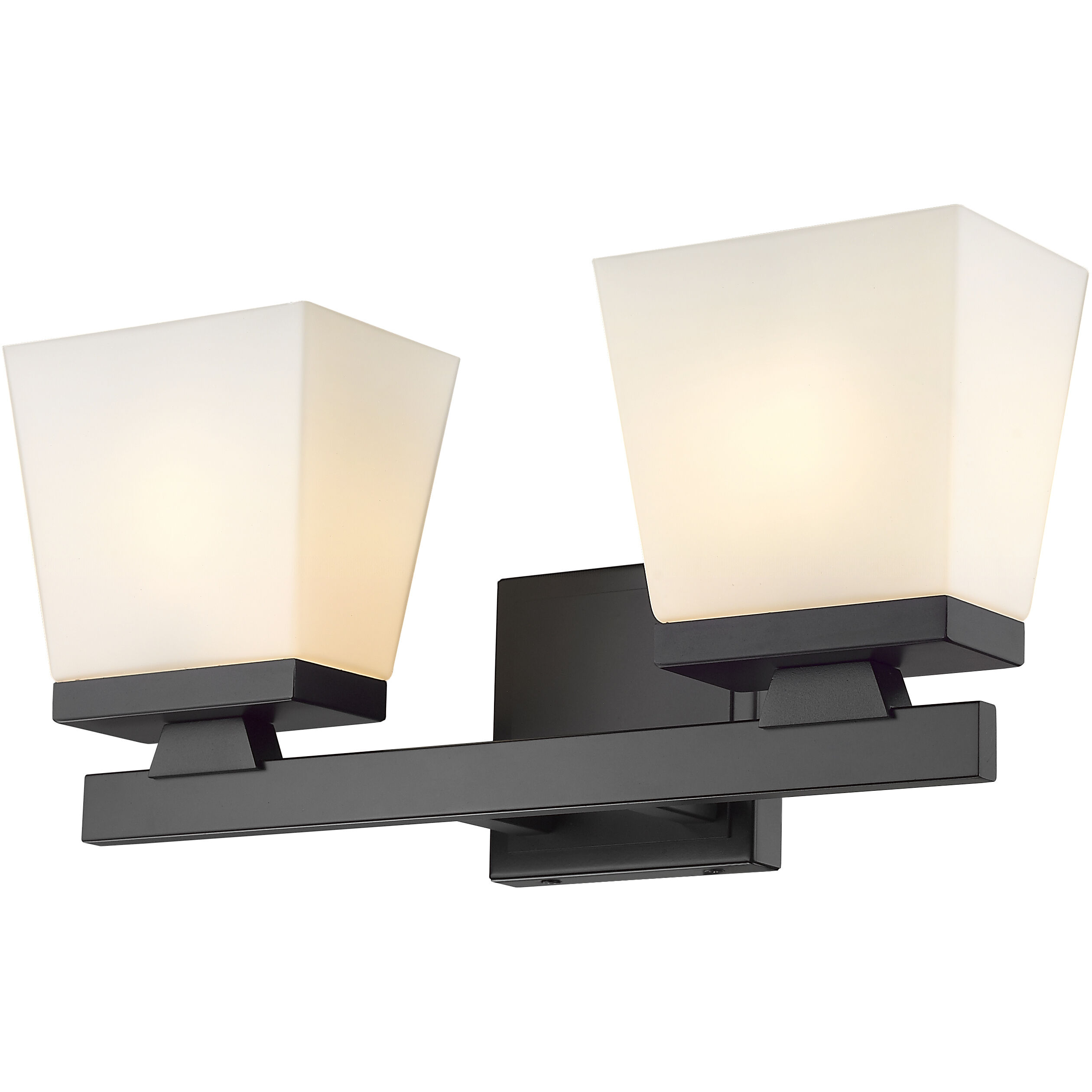 Astor 2 Light 16 inch Matte Black Vanity Wall Light