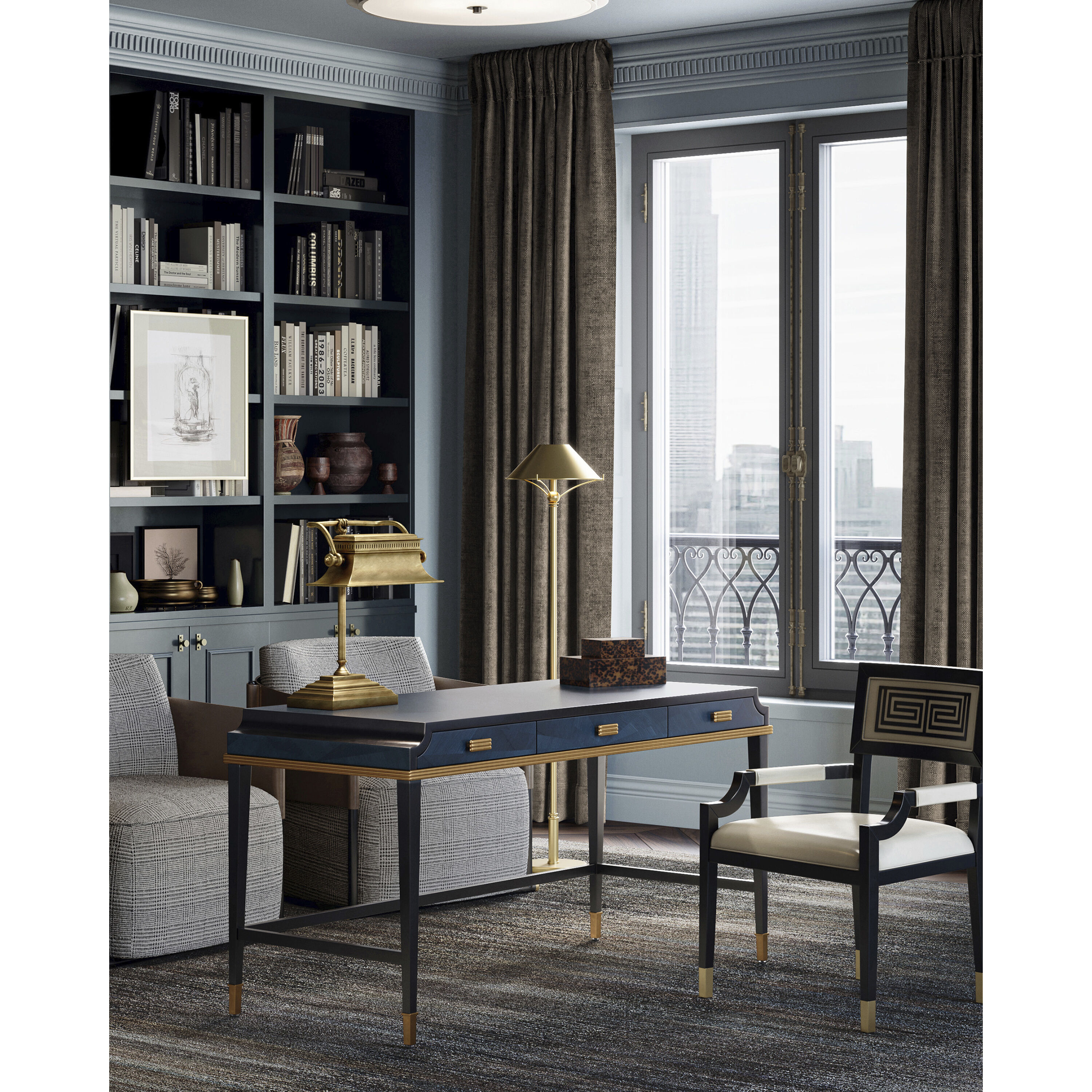 Faux Tortoise 10.5 inch Brown and Black Boxes, Set of 2