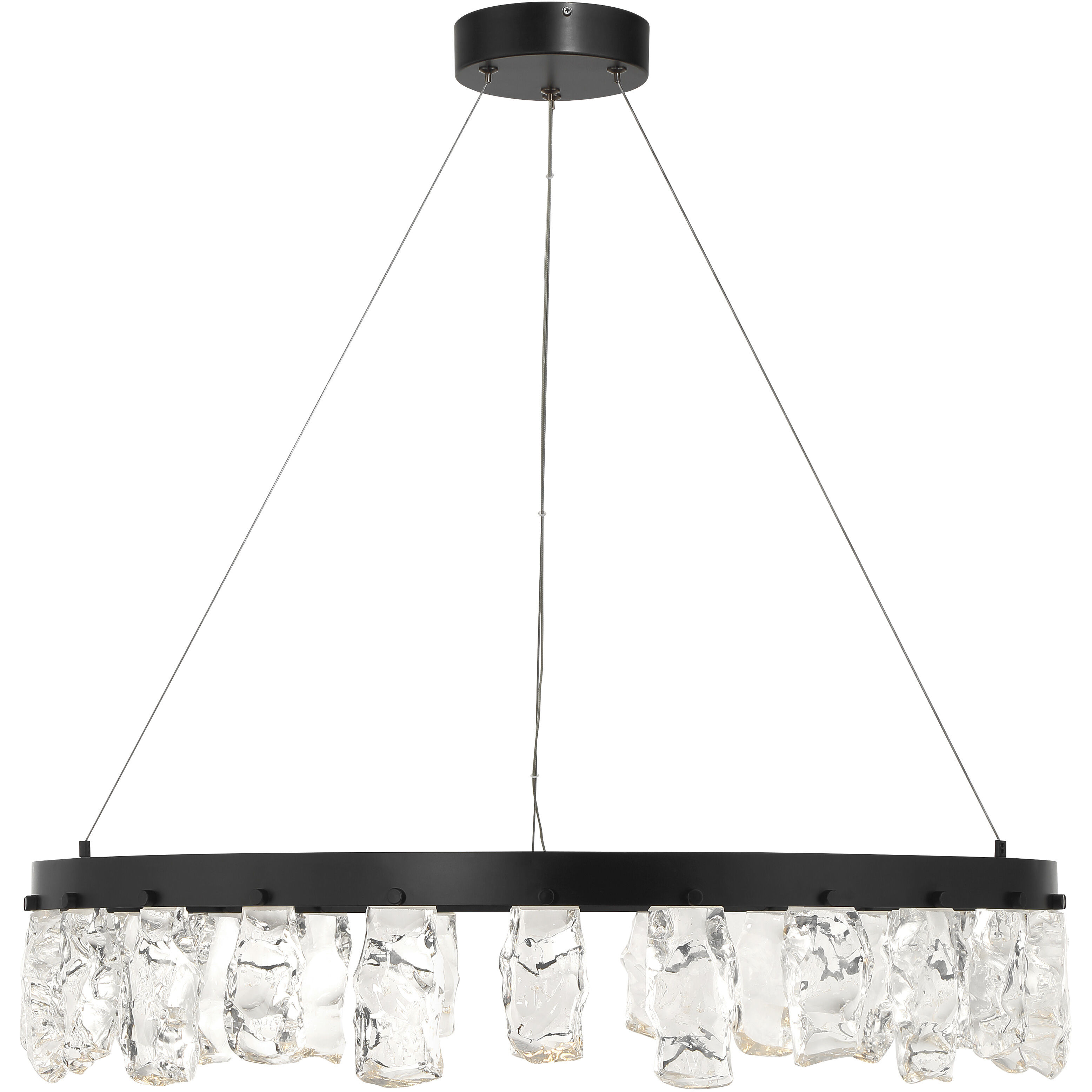 Artic Glacier LED 33.25 inch Coal Chandelier Ceiling Light