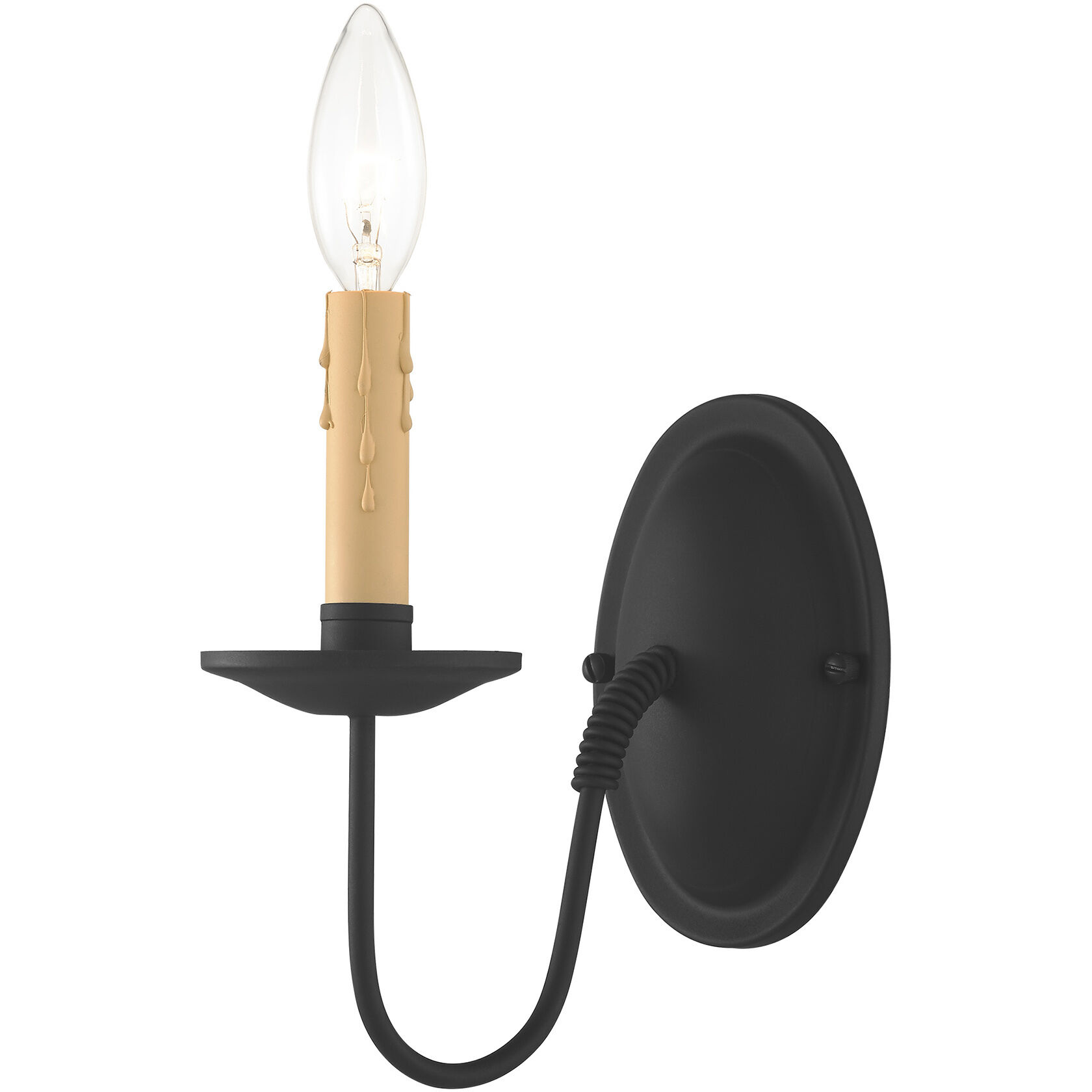 Heritage 1 Light 4 inch Black Wall Sconce Wall Light