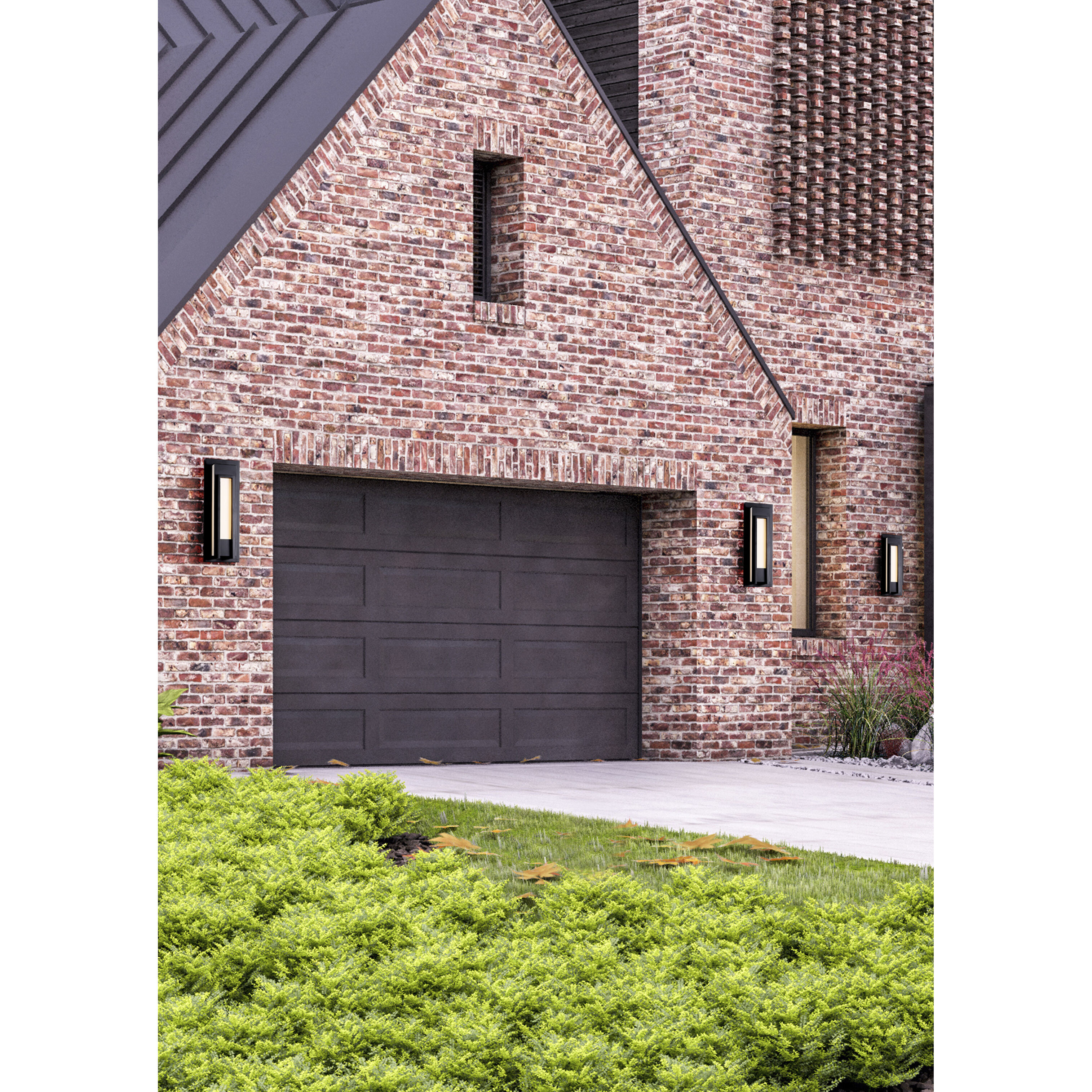 Keaton LED 20.25 inch Black Outdoor Wall Light