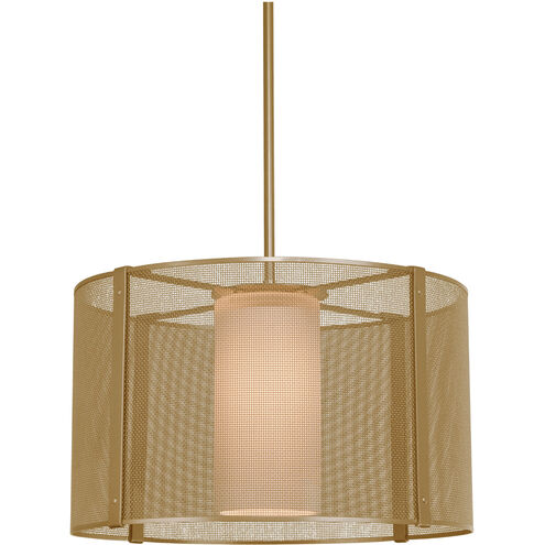 Uptown Mesh LED 18.3 inch Gilded Brass Chandelier Ceiling Light, Drum