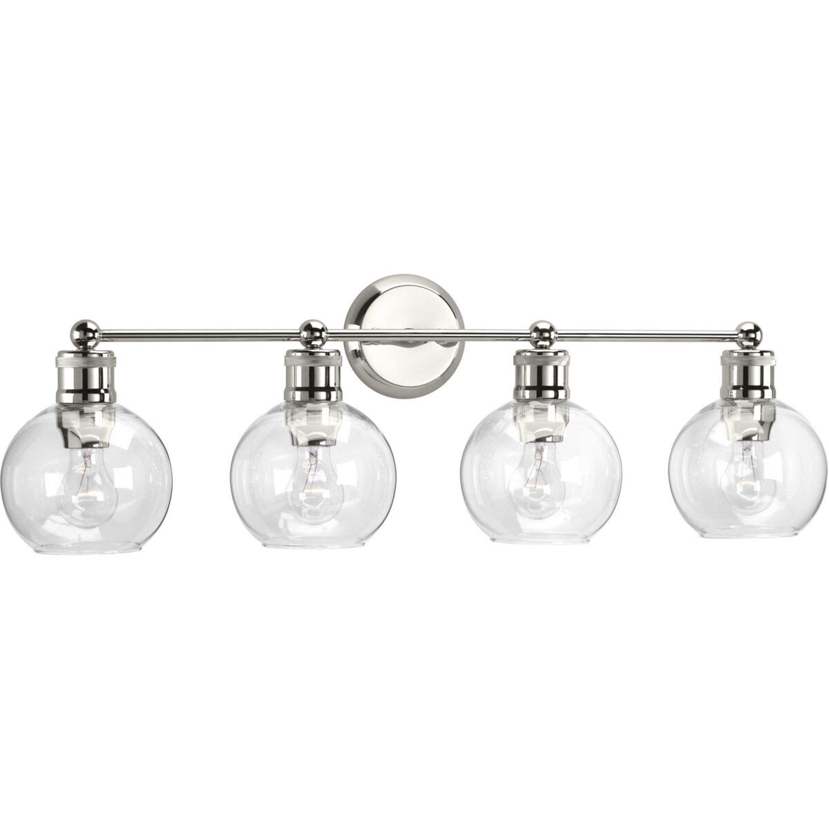 Hansford 4 Light 34 inch Polished Nickel Bath Vanity Wall Light
