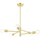 Bannister 5 Light 24 inch Satin Brass Chandelier Ceiling Light
