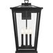 Berks 3 Light 22 inch Black Outdoor Wall Sconce