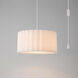 Scallop 1 Light 16 inch Satin Nickel Pendant Swag Kit Ceiling Light