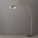 Luna Bella 92 inch 14 watt Satin Nickel and Black Arc Floor Lamp Portable Light in Satin Nickel and White Steel