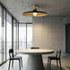 Quentin 1 Light 18 inch Matte Black and Aged Brass Semi Flush Mount Ceiling Light