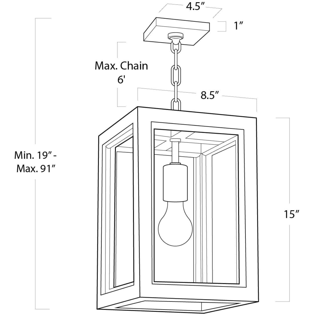 Newport 1 Light 8.5 inch Natural Ceiling Lantern Ceiling Light, Small