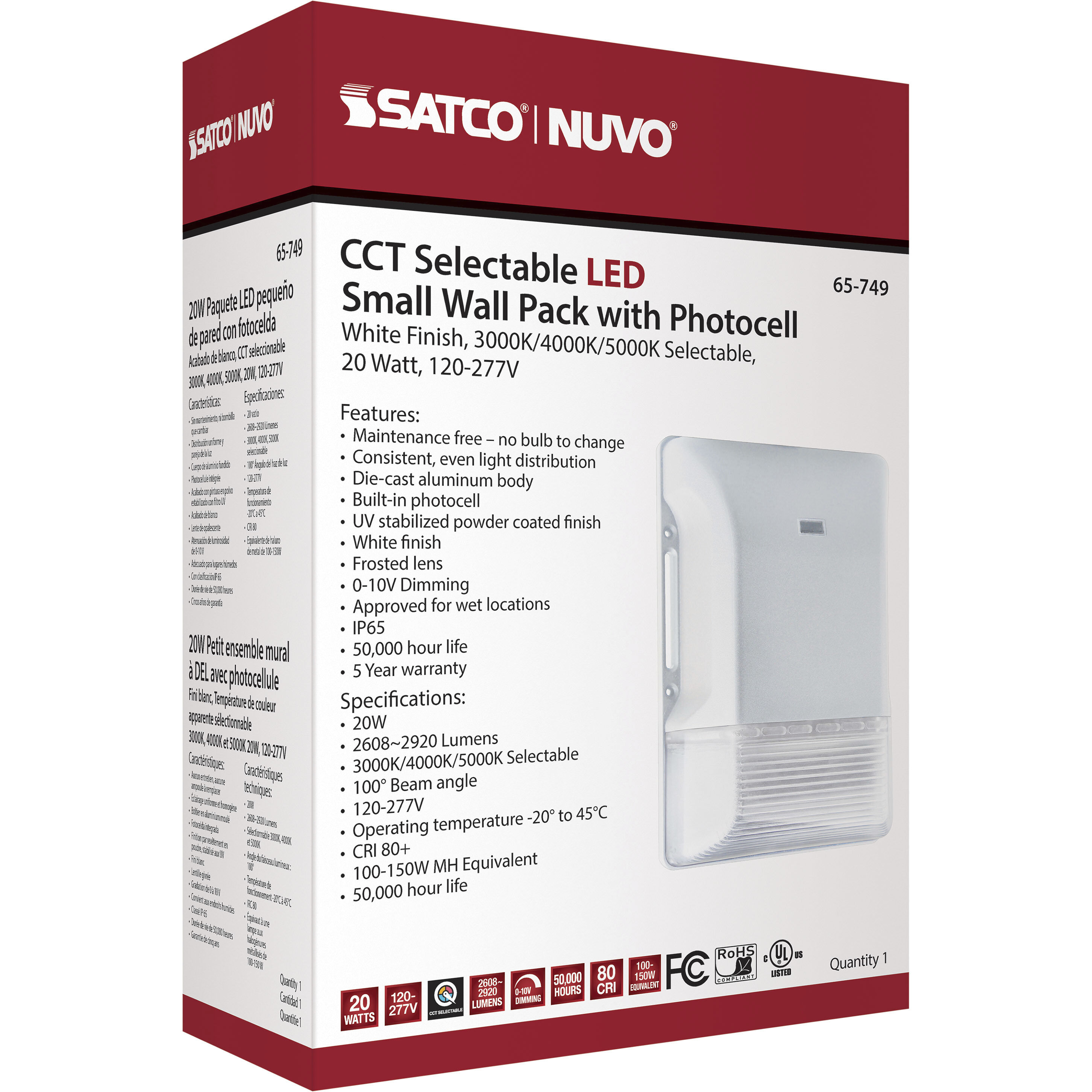 Brentwood LED 9 inch White Wall Pack