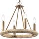 Cabana 4 Light 16 inch Lacquered Gold Chandelier Ceiling Light