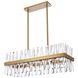 Serephina 20 Light 36 inch Satin Gold Linear Chandelier Ceiling Light