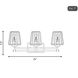Garnet 3 Light 24 inch Warm Brass Bathroom Vanity Light Wall Light