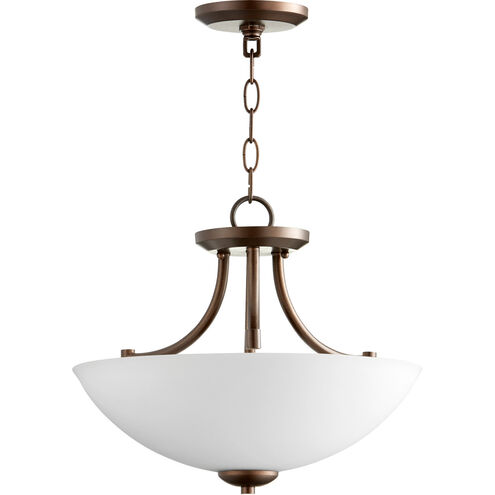 Barkley 3 Light 15 inch Oiled Bronze Dual Mount Pendant Ceiling Light