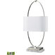 Gosforth 32 inch 9.00 watt Polished Nickel with White Table Lamp Portable Light
