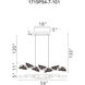 Moon 54 inch Black Chandelier Ceiling Light
