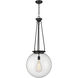 Beacon 1 Light 17.75 inch Matte Black Pendant Ceiling Light