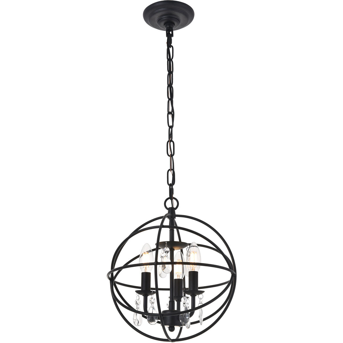 Wallace 3 Light 12 inch Matte Black Pendant Ceiling Light