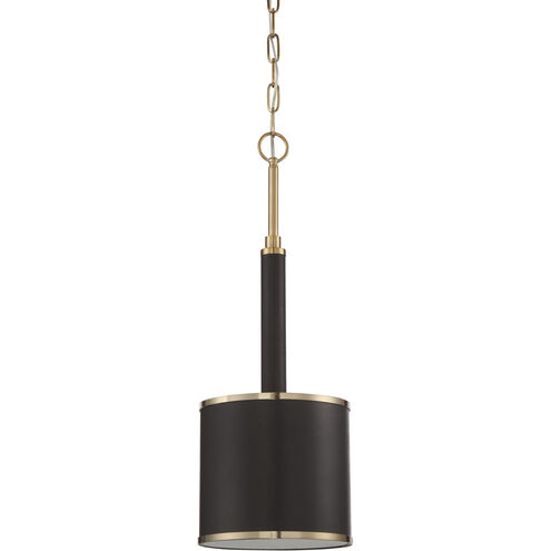 Quinn 1 Light 9 inch Satin Brass Mini Pendant Ceiling Light