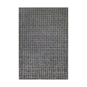 Hightower 36 X 24 inch Charcoal/White Rugs, Bamboo Silk and Cotton