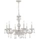 Paris Market 6 Light 28 inch Antique White Chandelier Ceiling Light in Clear Spectra