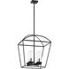 Odeon 4 Light 18.75 inch Matte Black Pendant Ceiling Light