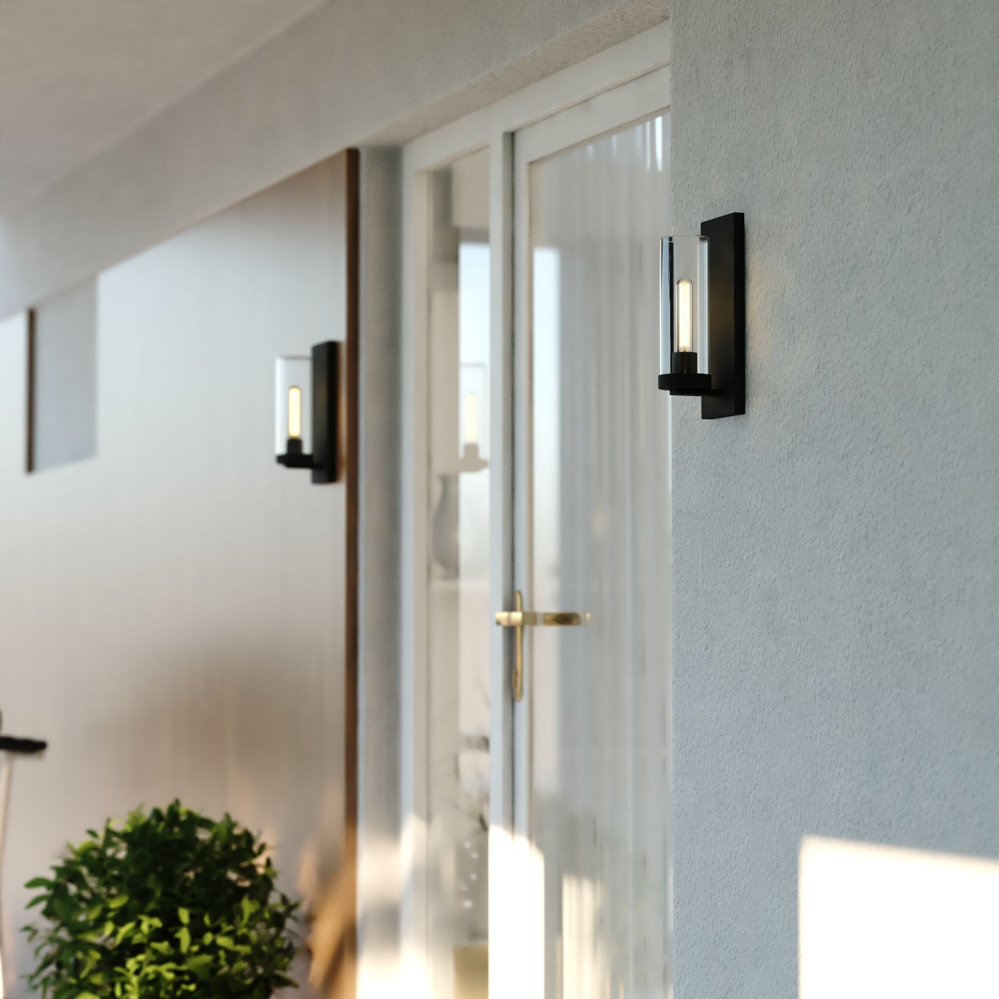 Grantley LED 12.5 inch Matte Black Outdoor Wall