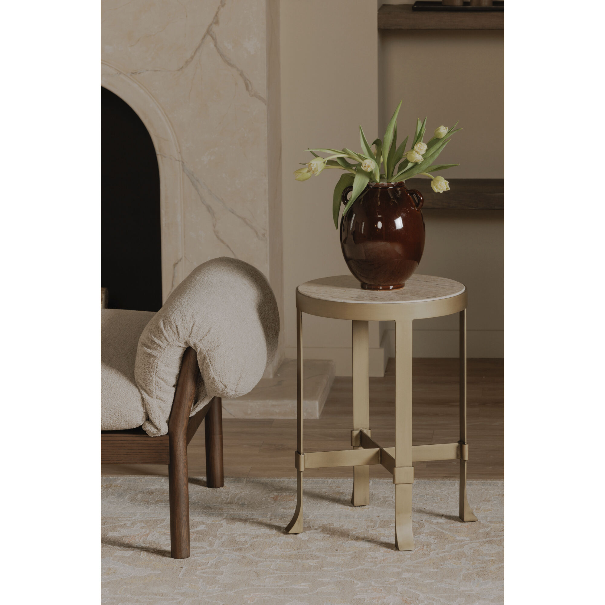 Holli Side Table in Beige