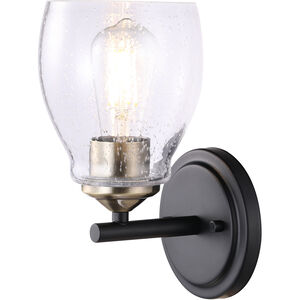 Winsley 1 Light 5 inch Coal And Stained Brass Bath Light Wall Light